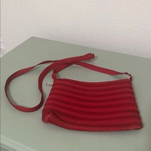 Red Crossbody Shoulder Bag - Casual Everyday Style